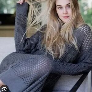 SOLD*****Lunya Cotton & Silk Mesh Sweater Dress XS